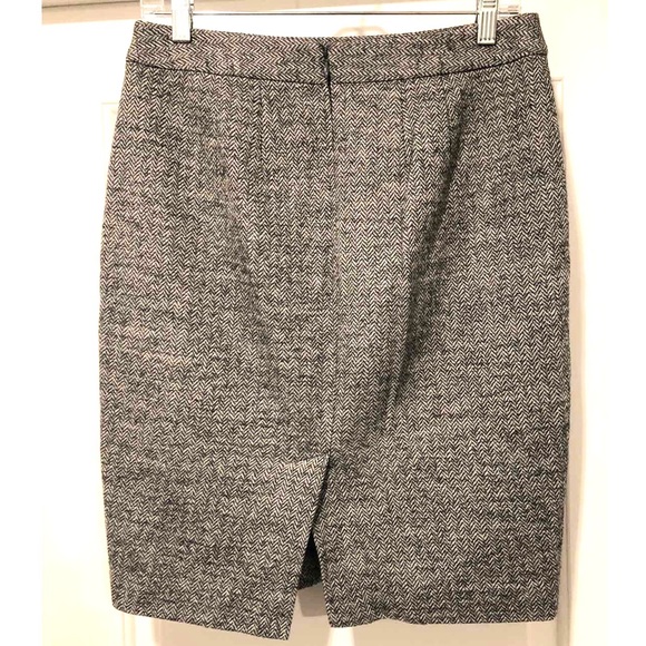 LOFT Herringbone Wool-blend Pencil Skirt - Picture 3 of 6